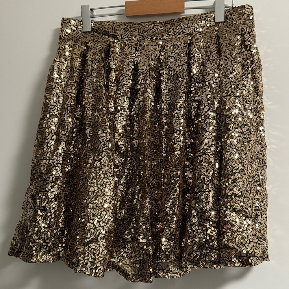 Amazon Gold Sequin Skater Skirt